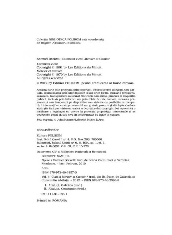 Copertă produs Opere IV. Cum e. Mercier şi Camier - gallery big 4