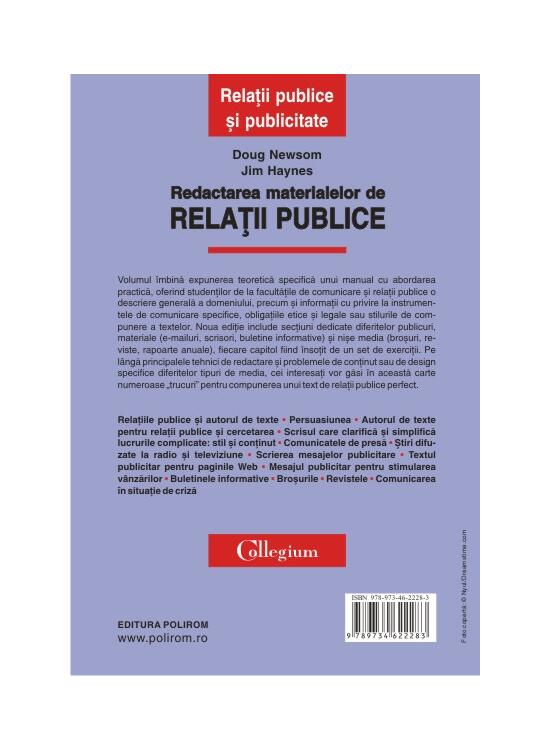 Copertă produs Redactarea materialelor de relaţii publice - gallery big 2