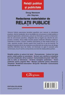 Copertă produs Redactarea materialelor de relaţii publice