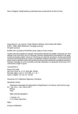 Copertă produs Redactarea materialelor de relaţii publice