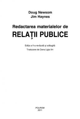 Copertă produs Redactarea materialelor de relaţii publice