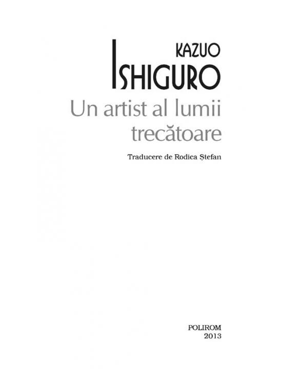 Copertă produs Un artist al lumii trecătoare (Top 10+) - gallery big 4