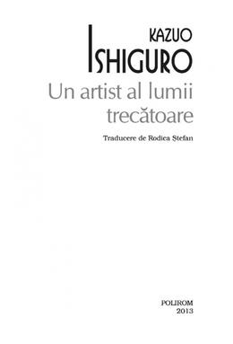 Copertă produs Un artist al lumii trecătoare (Top 10+)
