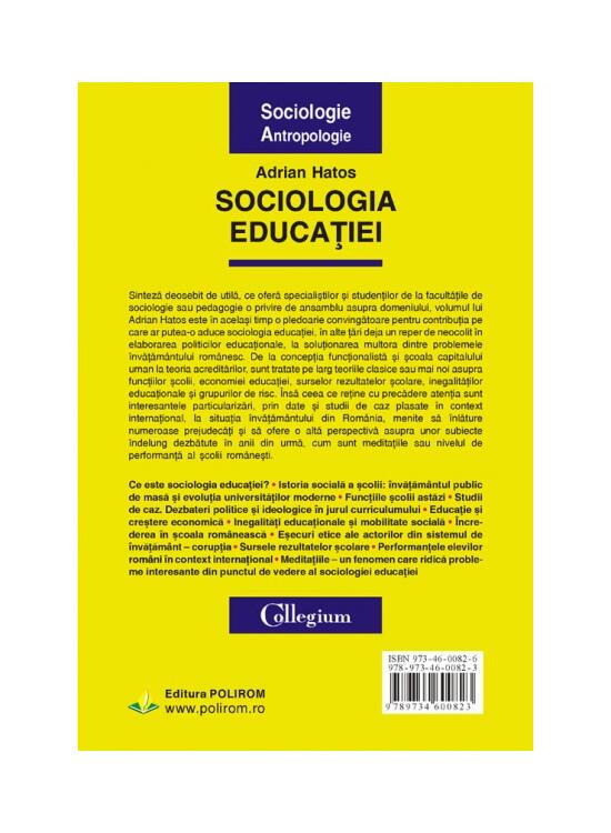 Copertă produs Sociologia educaţiei - gallery big 2