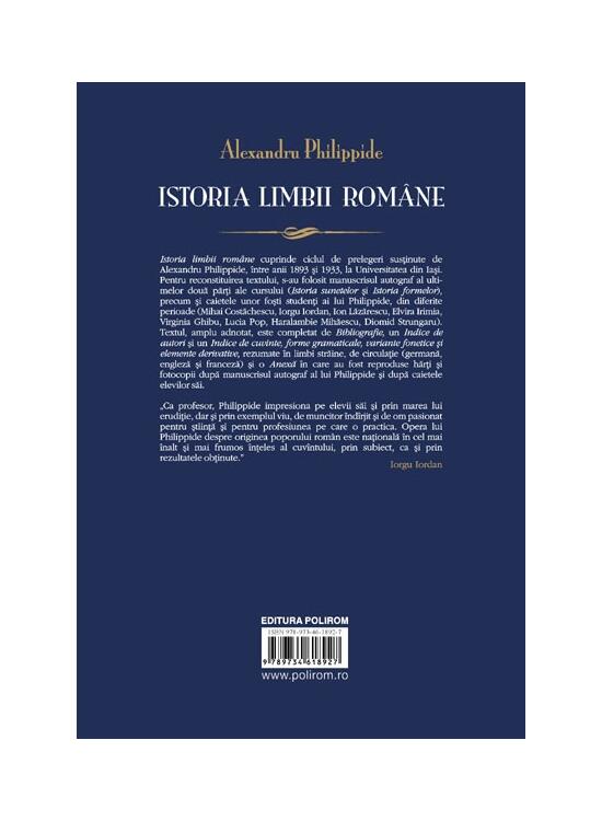 Copertă produs Istoria limbii romane - gallery big 2