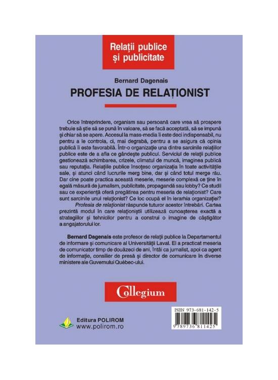 Copertă produs Profesia de relaţionist - gallery big 2