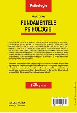 Copertă produs Fundamentele psihologiei