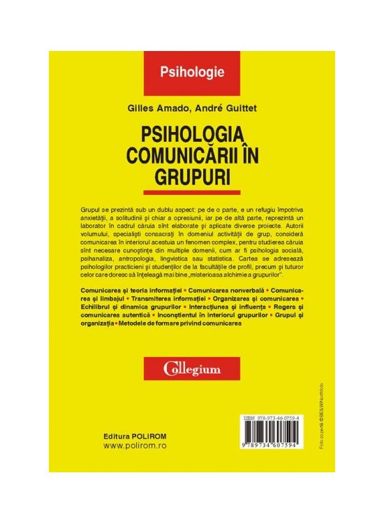Copertă produs Psihologia comunicării în grupuri - gallery big 2