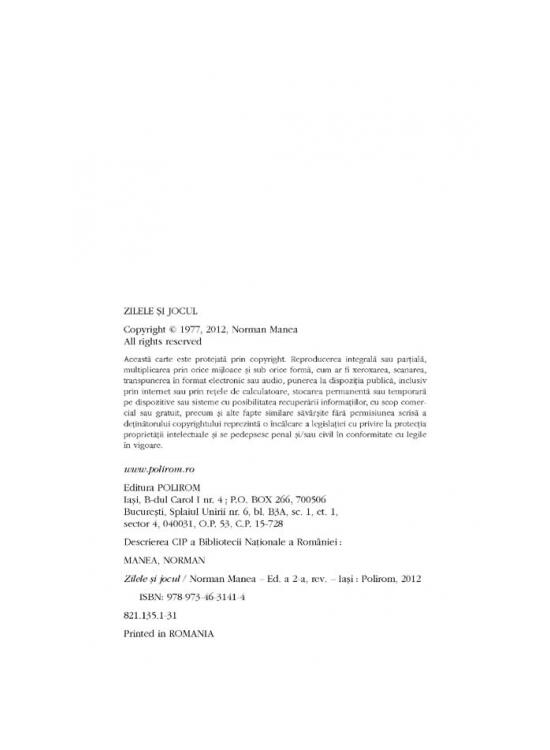 Copertă produs Zilele şi jocul - gallery big 3