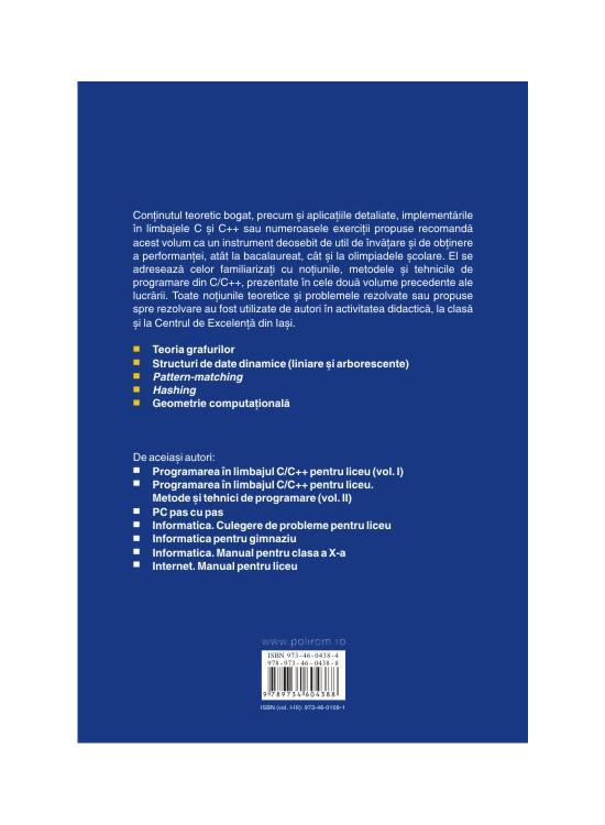 Copertă produs Programarea &icirc;n limbajul C/C++ pentru liceu (Vol. 3) - gallery big 2