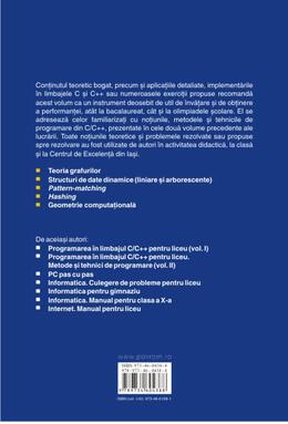 Copertă produs Programarea &icirc;n limbajul C/C++ pentru liceu (Vol. 3)