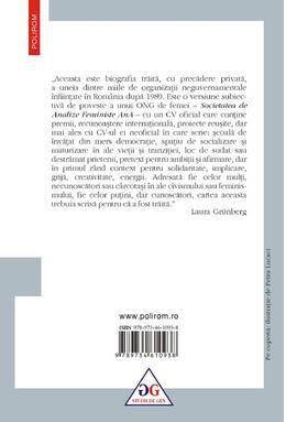 Copertă produs biONGrafie. AnA  istoria trăita a unui ONG de femei