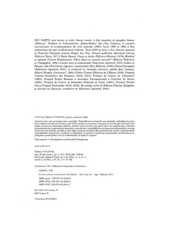 Copertă produs Cioran naiv şi sentimental - gallery big 4