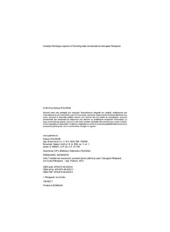 Copertă produs Cele 7 medalii ale succesului. Povestiri pentru părinţi şi copii - gallery big 4