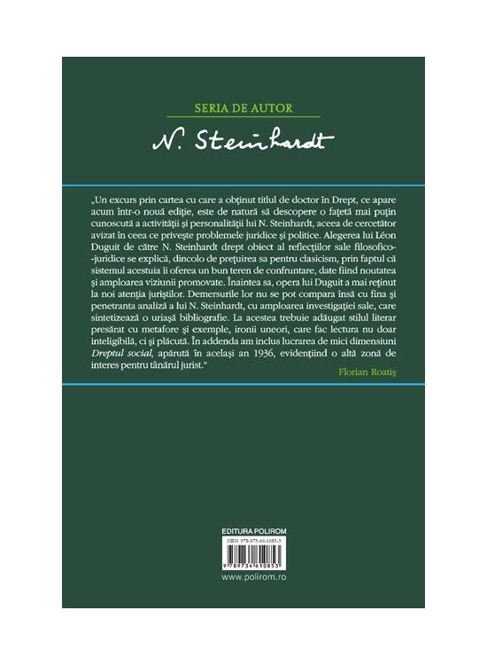 Copertă produs Principiile clasice şi noile tendinţe ale dreptului constitutional. Critica operei lui Leon Duguit - gallery big 2