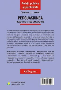Copertă produs Persuasiunea. Receptare şi responsabilitate