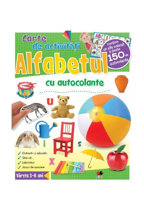 Copertă produs ALFABETUL. Carte de activităţi cu autocolante