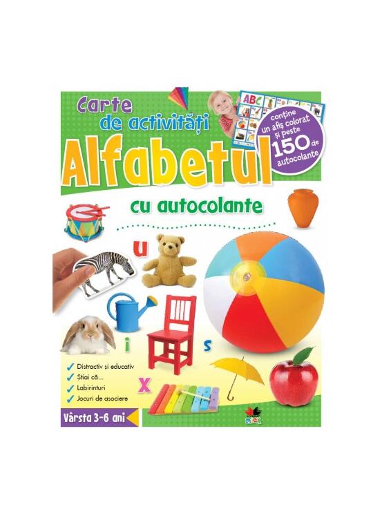 Copertă produs ALFABETUL. Carte de activităţi cu autocolante - gallery big 1