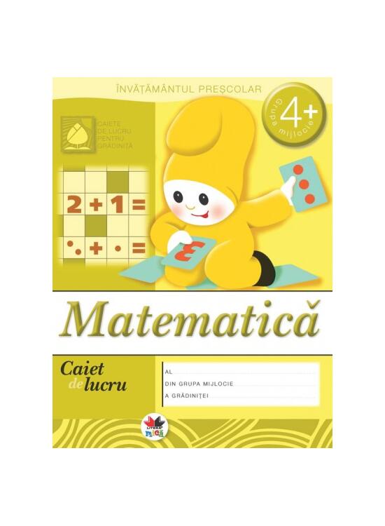 Copertă produs Matematică, grupa mijlocie 4+. Caiet de lucru - gallery big 1