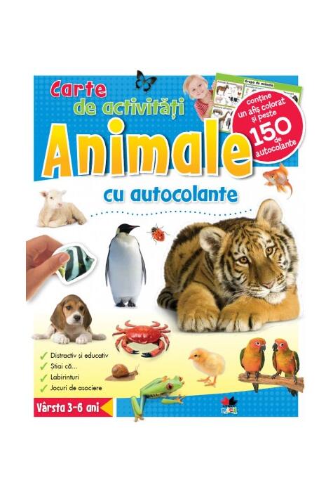 Copertă produs ANIMALE. Carte de activităţi cu autocolante