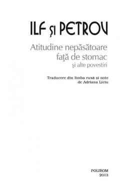 Copertă produs Atitudine nepăsătoare faţă de stomac şi alte povestiri (Top 10+)