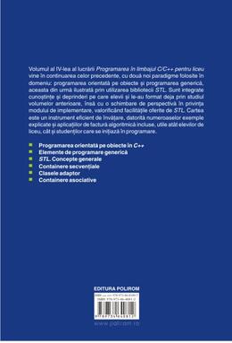 Copertă produs Programarea &icirc;n limbajul C/C++ pentru liceu (Vol. 4)