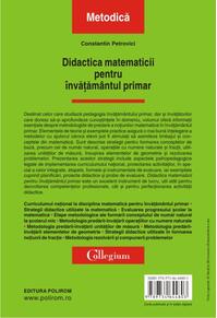Copertă produs Didactica matematicii pentru &icirc;nvăţăm&acirc;ntul primar