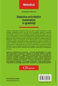 Copertă produs Didactica activităţilor matematice &icirc;n grădiniţă