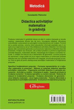 Copertă produs Didactica activităţilor matematice &icirc;n grădiniţă
