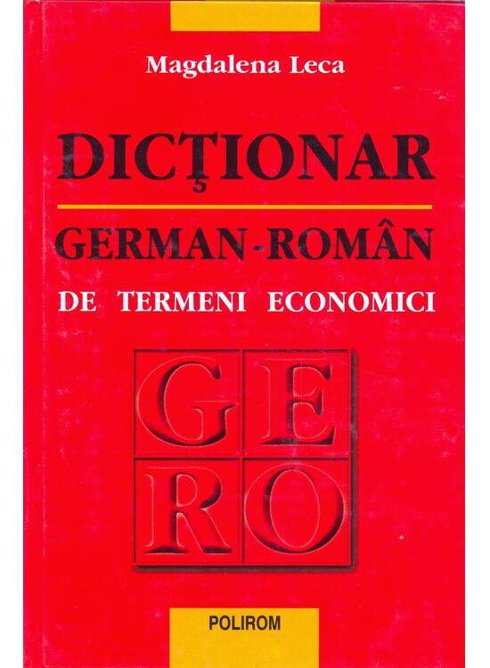 Copertă produs Dicţionar german-rom&acirc;n de termeni economici - gallery big 1