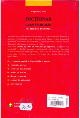 Copertă produs Dicţionar german-rom&acirc;n de termeni economici